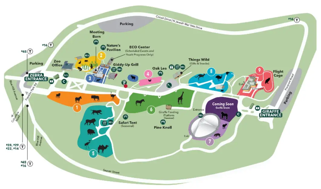 Franklin Park Zoo Parking Map