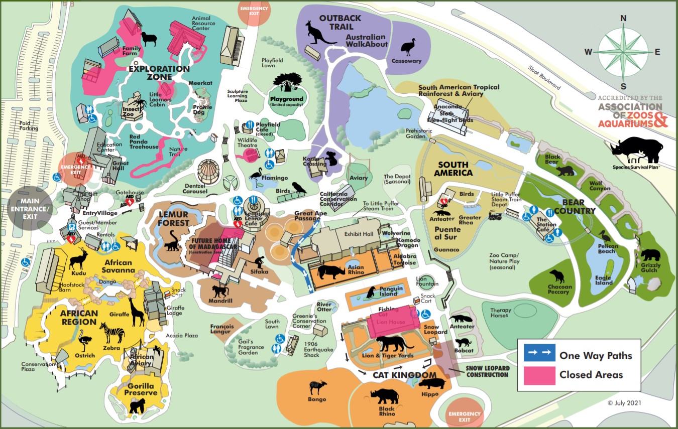 San Francisco Zoo Parking Map
