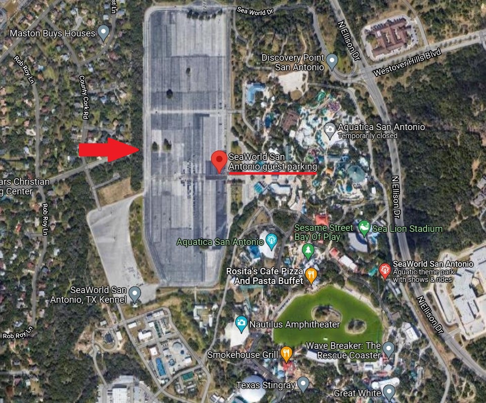 SeaWorld San Antonio Parking Map