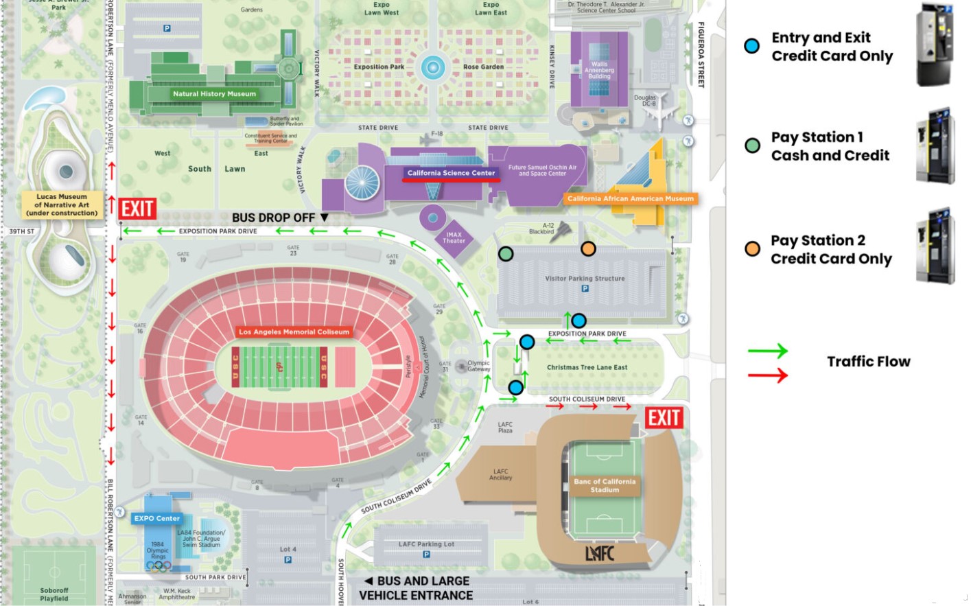 California Science Center Parking Map