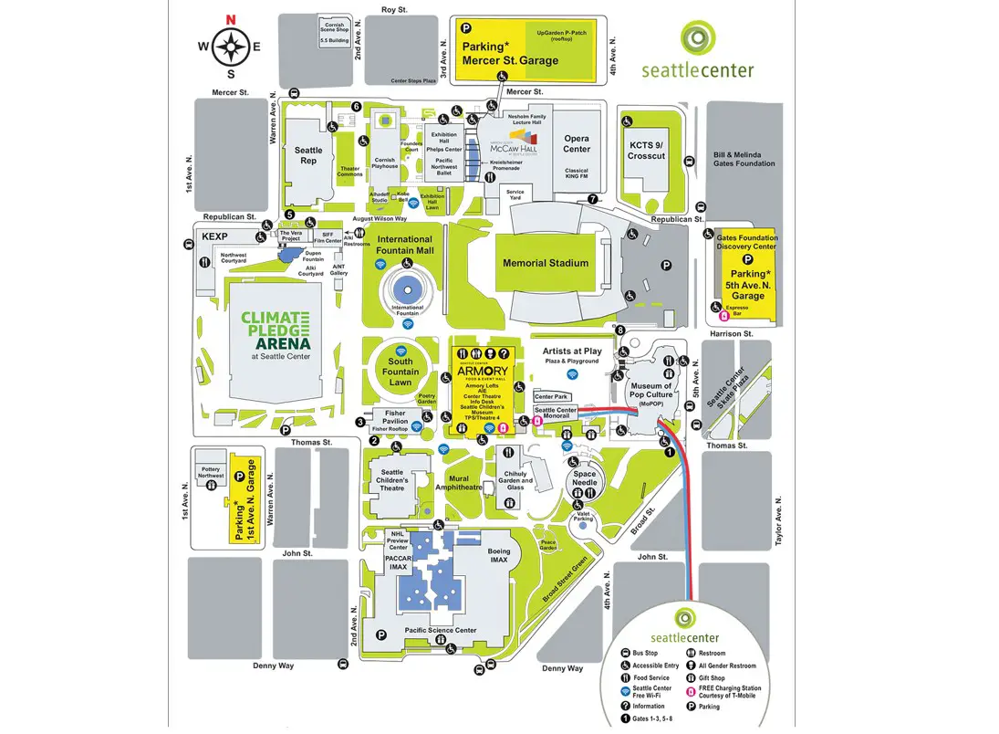 Seattle Center Parking Map