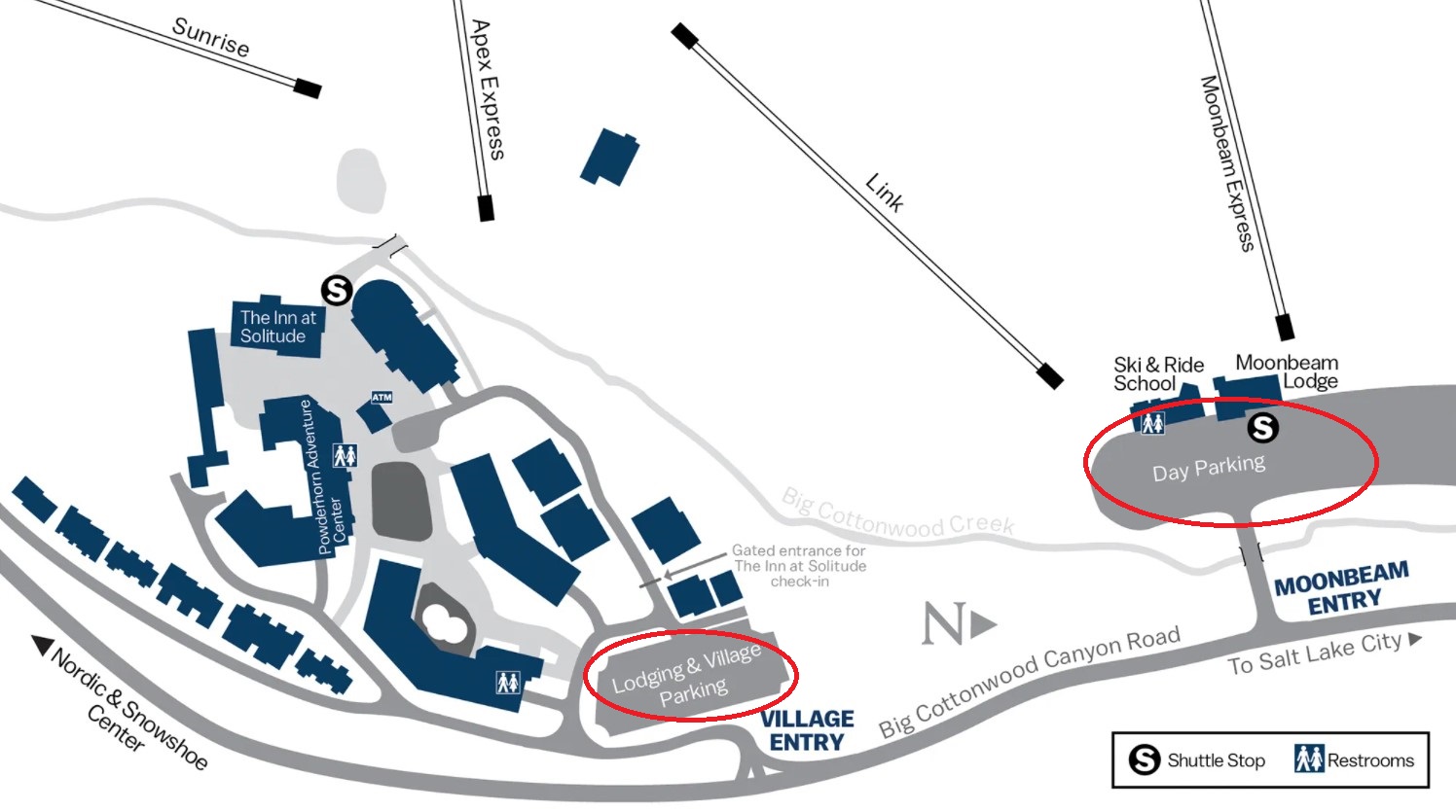 Solitude Parking Map