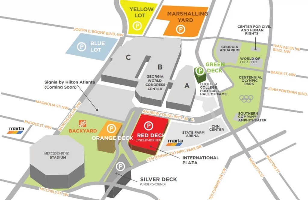 GWCC Parking Map