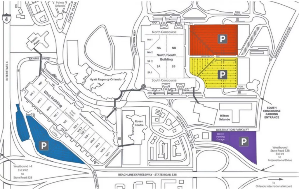 Orange County Convention Center Parking Map