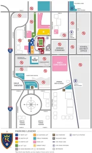 Parking map of Rio Tinto Stadium