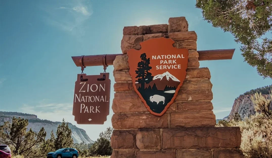 Zion National Park Service Sign