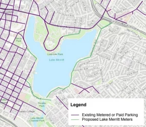 Street parking areas in Lake Merritt