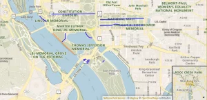 Parking areas in National Mall