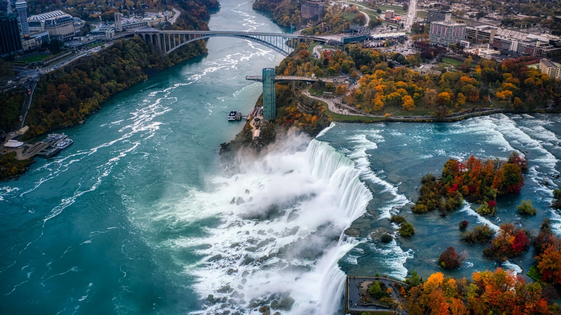 Bird's eye view of Niagara Falls