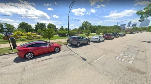 Street parking near Burnham Harbor