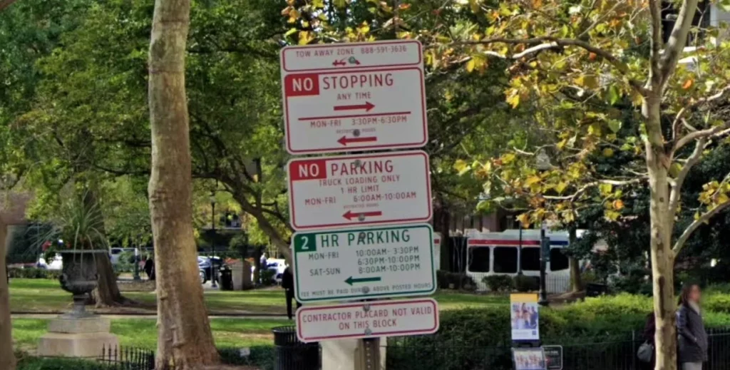 Rittenhouse Square Street Parking Sign