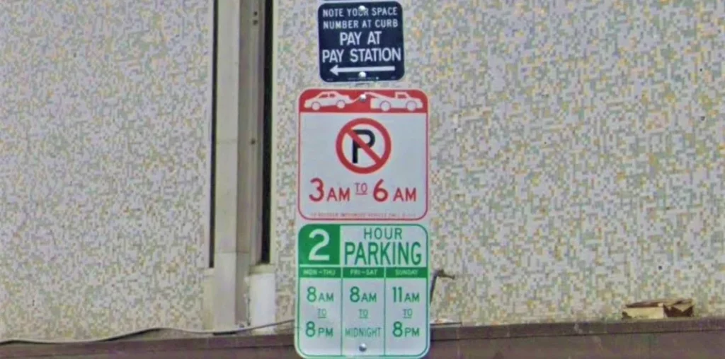 Hollywood Blvd. Parking Sign