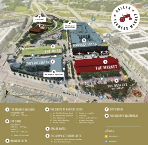 Parking map of Dallas Farmers Market