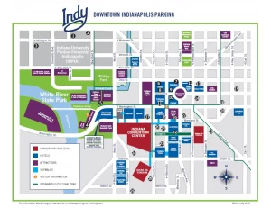 Parking map of Indiana Convention Center