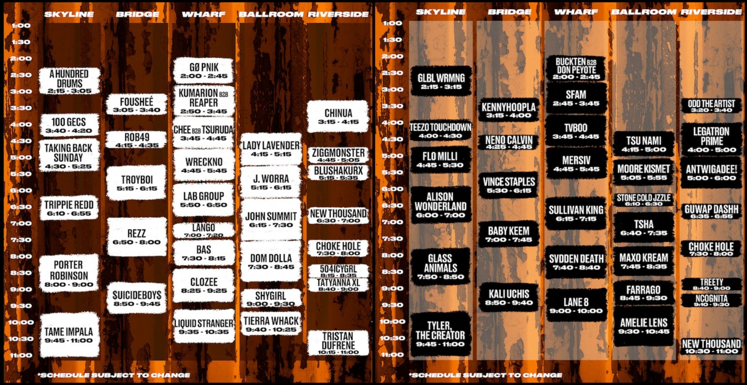 BUKU Fest 2022 Schedule