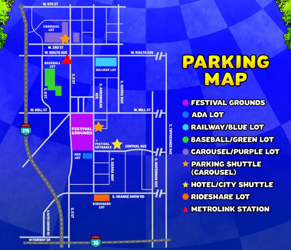 Beyond Wonderland Parking Map
