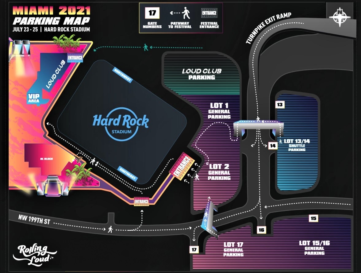 Hard Rock Stadium Parking Map