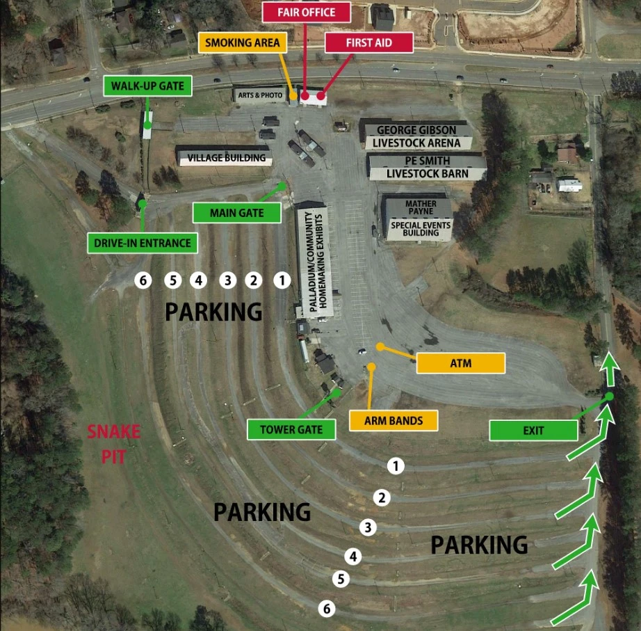 Coosa Valley Fair Parking Map